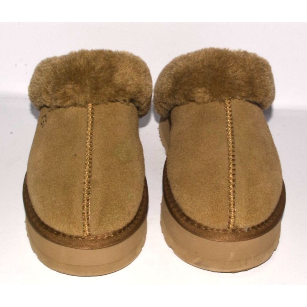 UGG Scuffette II Women’s Slippers Size 7 Chestnut Sheepskin Suede Cozy Shoes - Picture 6 of 9